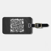 Étiquette À Bagage Wild Me Tiger noir et blanc (Devant horizontal)