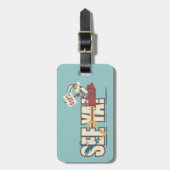 Étiquette À Bagage WILE E. COYOTE™ Rocketing Past ROAD RUNNER™ (Devant Vertical)