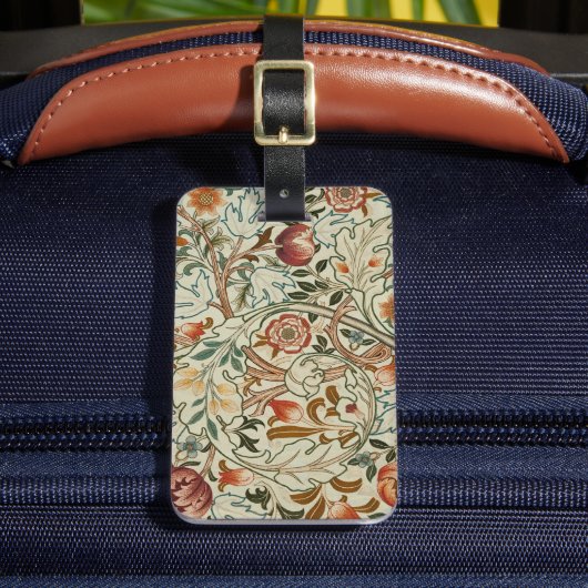 Étiquette À Bagage William Morris Acanthus Broderie Motif Floral (Insitu Rectoal 2)