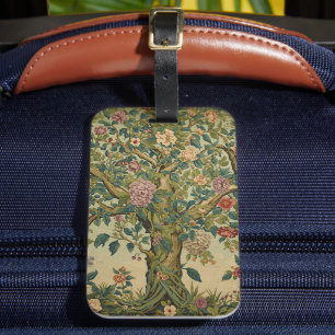 Étiquette À Bagage William Morris Arbre de Vie Vintage Préraphaélite