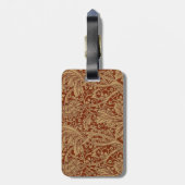 Étiquette À Bagage William Morris Arcadia Floral Garden Flower Classi (Dos Vertical)