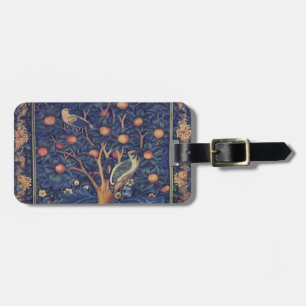 Étiquette À Bagage William Morris Bois de Pic Tapisserie Oiseaux Flor