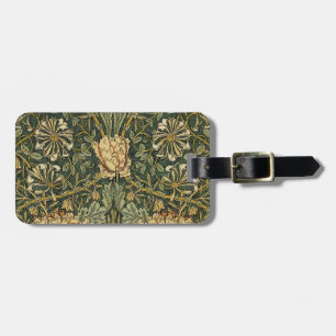 Étiquette À Bagage William Morris Chèvrefeuille Vert Floral