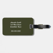 Étiquette À Bagage William Morris Chrysanthemum Floral Golden Yellow (Dos horizontal)