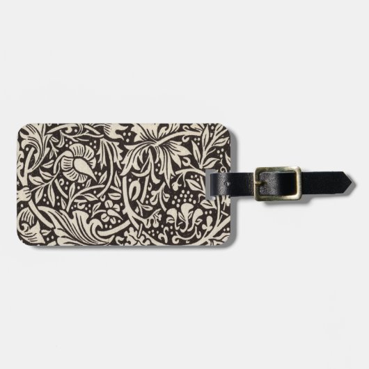 Étiquette À Bagage William Morris Daffodil Papier peint floral (Devant horizontal)