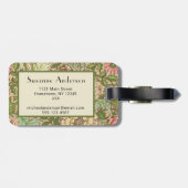 Étiquette À Bagage William Morris Design Motif Norwich  (Dos horizontal)