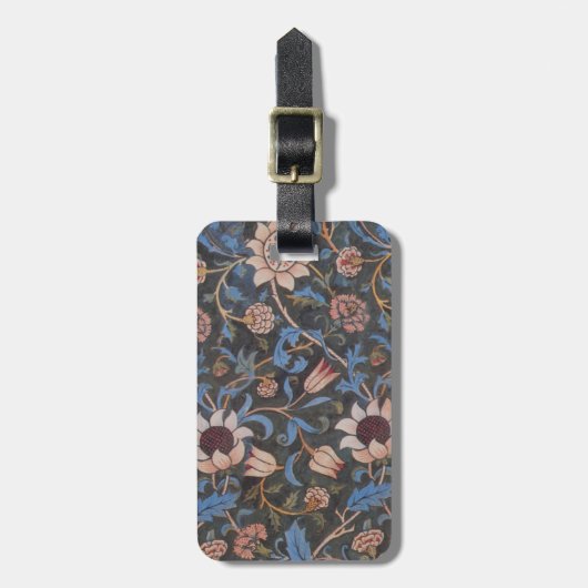 Étiquette À Bagage William Morris Evenlode Textile Art Floral (Devant Vertical)