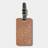 Étiquette À Bagage William Morris Fleur de pavot rose Floral (Devant Vertical)