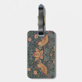 Étiquette À Bagage William Morris Fraise Voleurs Oiseaux (Dos Vertical)