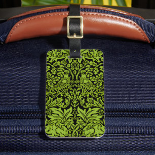 Étiquette À Bagage William Morris Frère Lapin Vert Sauge Noir