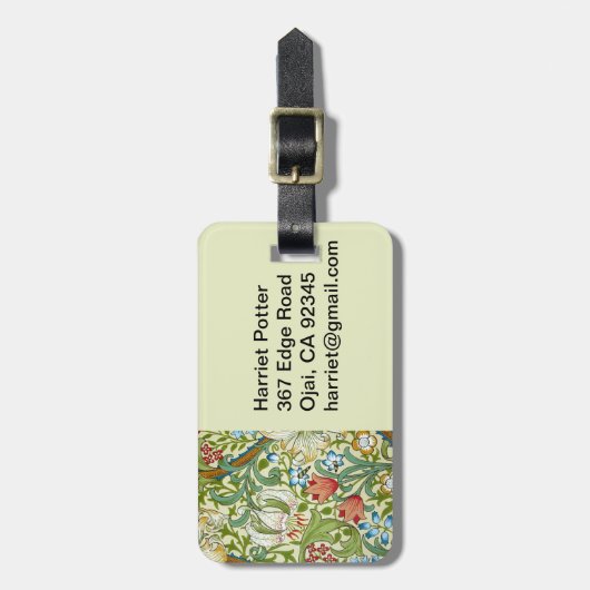 Étiquette À Bagage William Morris Garden Wallpaper (Devant Vertical)