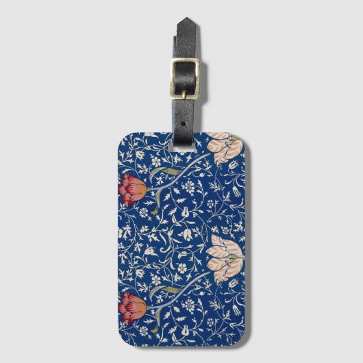 Étiquette À Bagage William Morris Motif Medway (Devant Vertical)