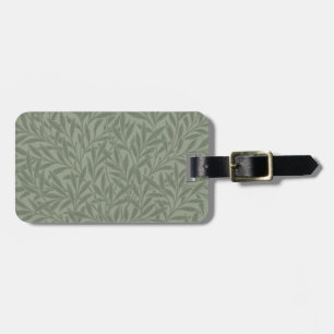Étiquette À Bagage William Morris Motif Saule Antique Vert Sauge
