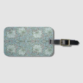 Étiquette À Bagage William Morris - Pimpernel : Fleurs bleues et vert (Devant Horizontal)