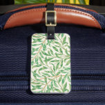 Étiquette À Bagage William Morris. Saumon. Verdure vintage<br><div class="desc">Marque à bagages William Morris "Willow Bough". Motif verdoyant feuillage.</div>
