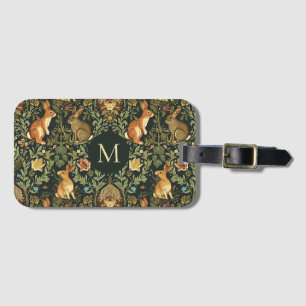 Étiquette À Bagage William Morris Woodland Lapins floraux Noël