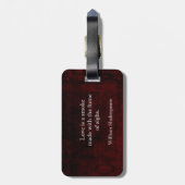 Étiquette À Bagage William Shakespeare Romeo et Juliet LOVE Citation (Dos Vertical)