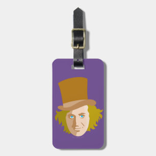 Étiquette À Bagage Willy Wonka Stenciled Face Graphic