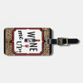 Étiquette À Bagage Wine je ! (Devant horizontal)