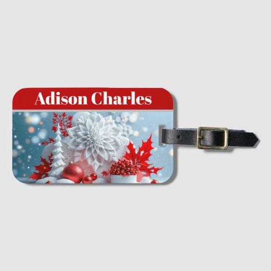 Étiquette À Bagage Winter Blossom Composition (Devant Horizontal)