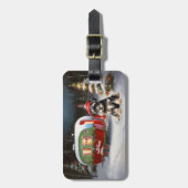 Étiquette À Bagage Winter Schnauzer Caravan Christmas Adventure (Devant Vertical)