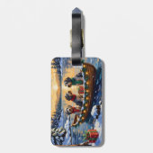 Étiquette À Bagage Wirehaired Pointing Griffon Christmas Boat Holiday (Dos Vertical)