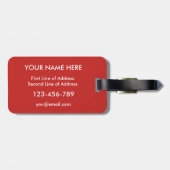 Étiquette À Bagage Wisconsin Norwegian American Luggage Modèle de bal (Dos horizontal)