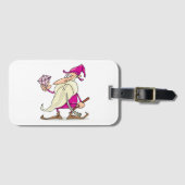 Étiquette À Bagage Wizard Gnome with Large Diamond Gemstone (Devant Horizontal)