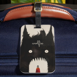 Étiquette À Bagage Wolf et le petit chaperon rouge