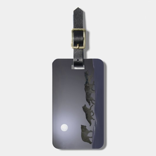 Étiquette À Bagage Wolf Pack (Devant Vertical)