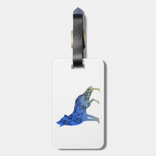 Étiquette À Bagage Wolf Tree (Dos Vertical)