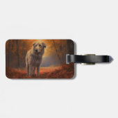 Étiquette À Bagage Wolfhound à l'automne Leaves automne Inspire (Dos horizontal)