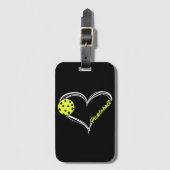 Étiquette À Bagage Womens Love Pickleball - mignon match de picklebal (Devant Vertical)