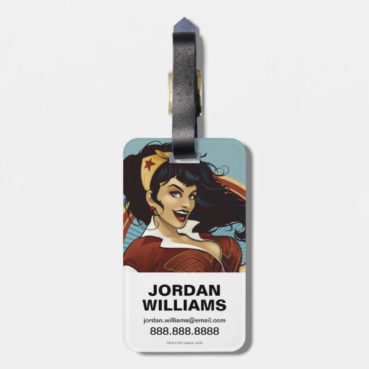 Étiquette À Bagage Wonder Woman Bombshell Name Graphic (Dos Vertical)