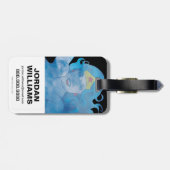 Étiquette À Bagage Wonder Woman Ciel bleu Silhouette (Dos horizontal)