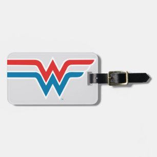 Étiquette À Bagage Wonder Woman logo rouge blanc et bleu
