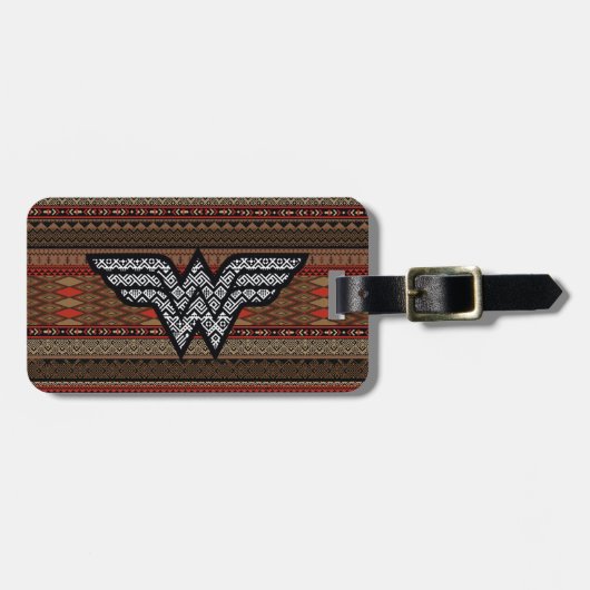 Étiquette À Bagage Wonder Woman Motif tribale (Devant horizontal)