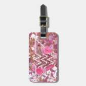 Étiquette À Bagage Wonder Woman Pink Camellia Flowo (Devant Vertical)