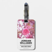 Étiquette À Bagage Wonder Woman Pink Camellia Flowo (Dos Vertical)