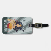 Étiquette À Bagage Wonder Woman Profil rétrospectif Sunburst (Devant horizontal)