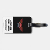 Étiquette À Bagage Wonder Woman Red Blue Gradient Logo (Dos horizontal)