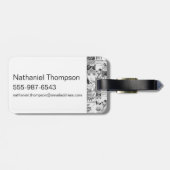 Étiquette À Bagage Wonder Woman Silhouette Couché rose Jaune (Dos horizontal)