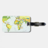 Étiquette À Bagage World Map Globe Country Atlas (Dos horizontal)