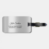 Étiquette À Bagage World Map Grey Adresse Laissez Aventure Commencer  (Dos horizontal)