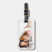 Étiquette À Bagage Worlds Best Sister | Photo (Devant Vertical)