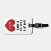 Étiquette À Bagage World's Okayest Fiance étiquette de bagage drôle p (Devant horizontal)