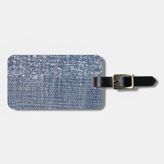 Étiquette À Bagage Worn Denim Jeans-Look (Devant horizontal)