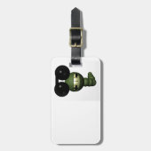 Étiquette À Bagage Wurm mit Sonnenbrille (Devant Vertical)