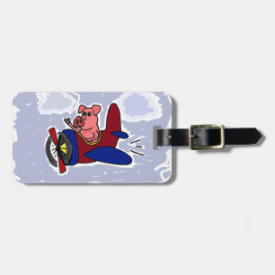 Étiquette À Bagage WX- porc de vol dans la bande dessinée d'avion