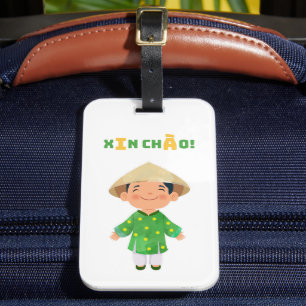 Étiquette À Bagage XIN CHÀO ! Tags des bagages du Vietnam